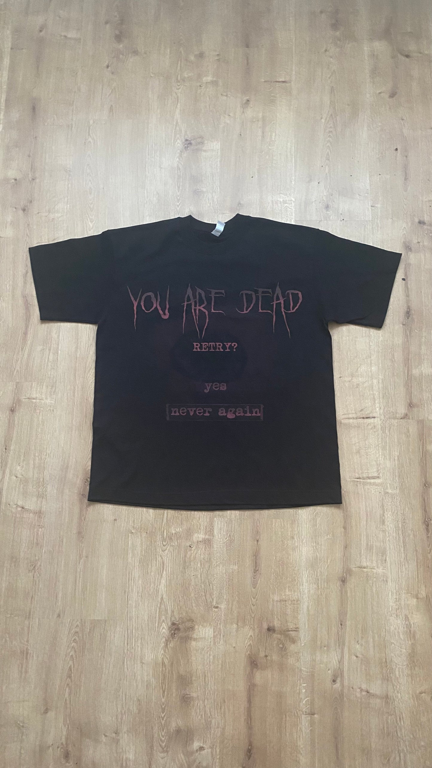 "never again" tshirt